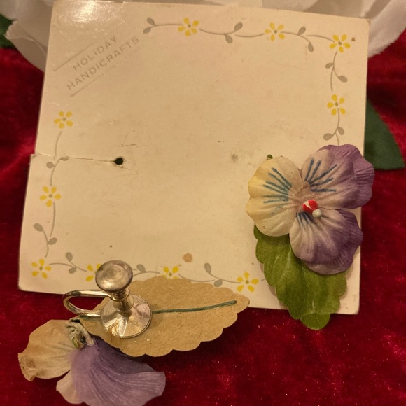VINTAGE Pretty little handcrafted flower earrings. Final price. - Picture 3 of 4